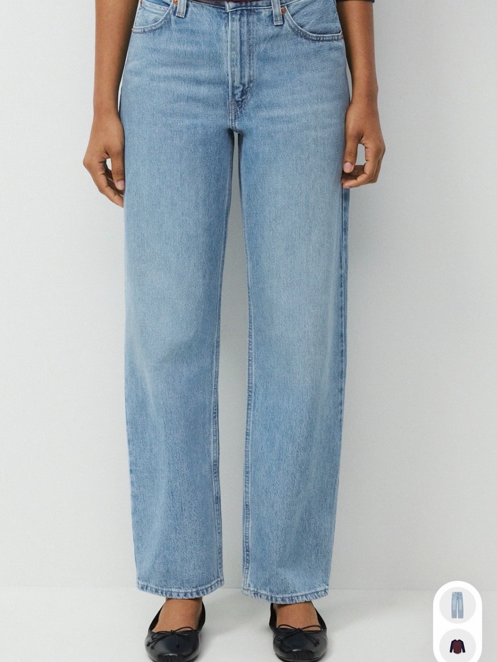 High-Rise Straight-Leg Jeans in Light Blue